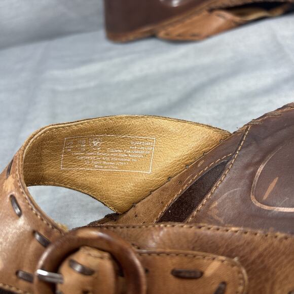 Ariat Women’s Brown Wedge Heeled Thong Sandals 10B Style # 53495 - Picture 8 of 8